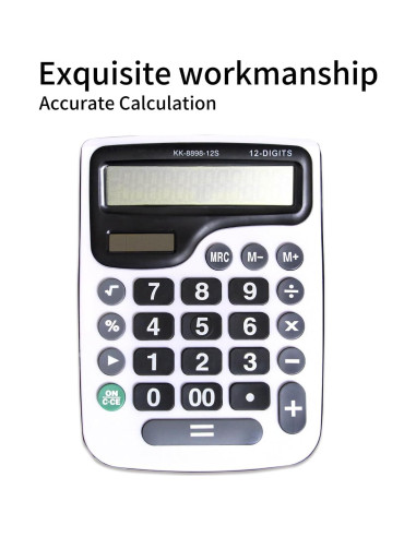 Calculadora de Escritorio YEBMoo 12 Dígitos Solar y Batería