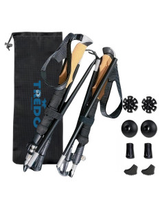 Bastones de Senderismo Plegables TREDO TR-0AAB Aluminio 2 Piezas