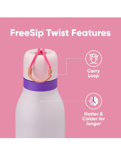 Botella de Agua Owala FreeSip Twist 0.71L Aislada Rosa/Púrpura 2