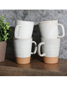 Juego de Tazas Gibson Elite 4 Piezas 500 ml Terracota 2