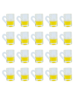Tazas de Cerveza Miniatura AUEAR 20 Pzs 10x5 cm Resina