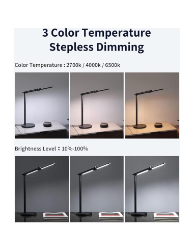 Lámpara de Escritorio Inteligente EZVALO LED 3 Colores