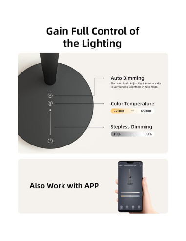 Lámpara de Escritorio Inteligente EZVALO LED 3 Colores