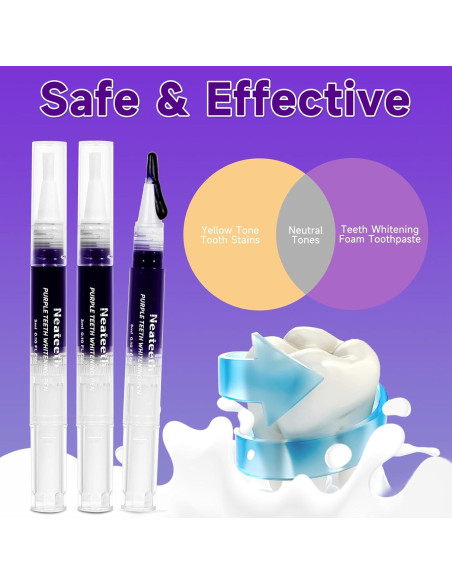 Lápiz Blanqueador de Dientes Neateeth Morado 3 Paquetes