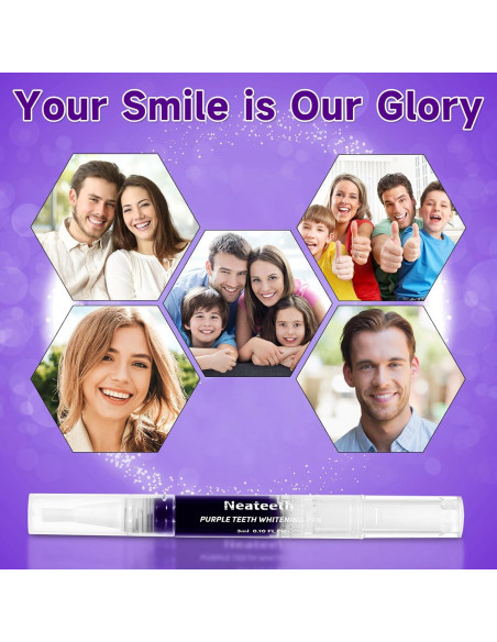 Lápiz Blanqueador de Dientes Neateeth Morado 3 Paquetes