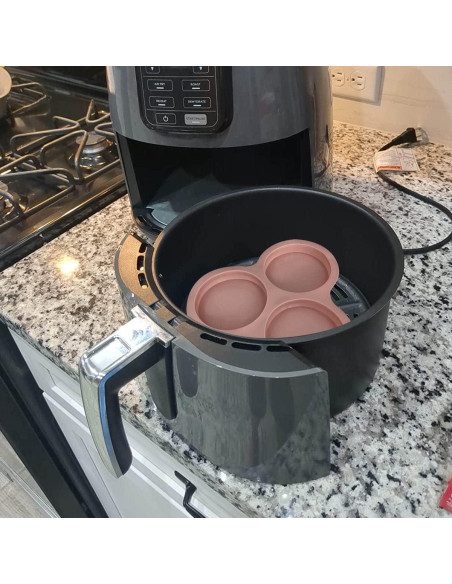 Sartén de Huevo KVZVK de Silicona 3 Cavidades Antiadherente Sartén de Huevo KVZVK de Silicona 3 Cavidades Antiadherente