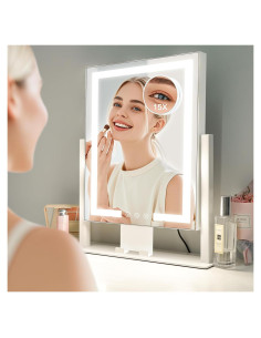 Espejo de Maquillaje LuxeVue con Luces 30x24.89cm 15X Aumento