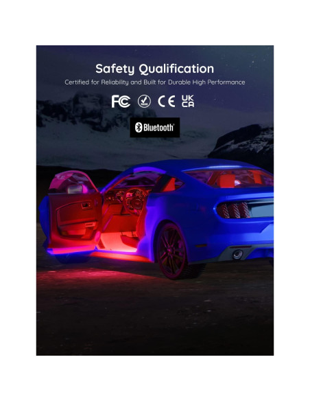 Luces LED RGBIC para Coche Govee H6119, 72 Luces, Control APP
