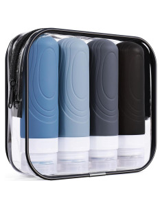 Botellas de Viaje GLAMFIELDS 3oz Silicona A Prueba de Fugas