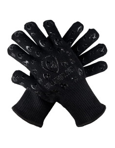 Guantes de Horno Grill Armor Negros 500C Manga Extra Larga
