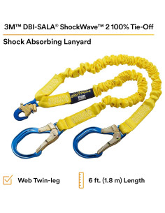 Arnés de Amarre 3M DBI-SALA 1.8m Doble Pierna Absorbente 2