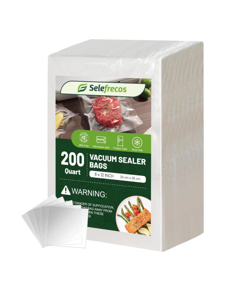 Bolsas de Sellado al Vacío Sin BPA 20x30 cm 200 Unidades