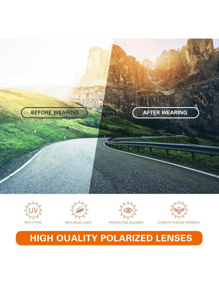 Gafas de Sol Polarizadas SUOSO UV400 para Deportes