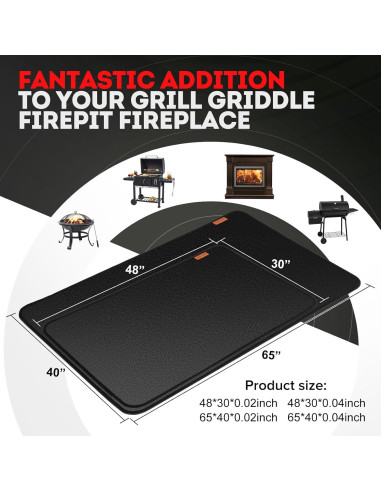 Alfombra para Parrilla AIRSHOOTER 121x76 cm A Prueba de Fuego