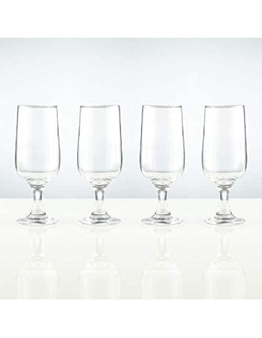 Juego de Vasos de Cerveza Burns Glass 6Pcs Flauta 250ml
