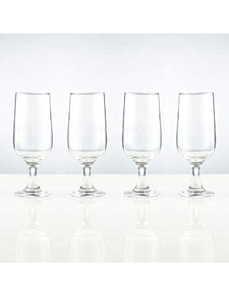 Juego de Vasos de Cerveza Burns Glass 6Pcs Flauta 250ml