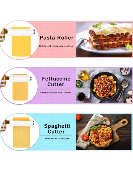 Accesorio para hacer pasta 3 en 1 NEWSETS para KitchenAid