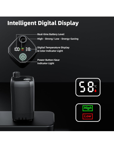 Ducha portátil Moriko YT-100w, 6000mAh, cabezal filtrado