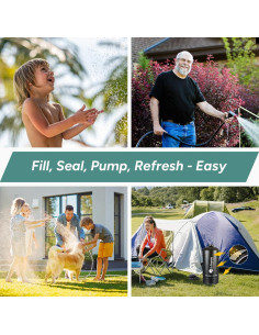 Ducha de Camping DR.PREPARE 5 Galones con Bomba de Pie 2