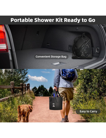 Ducha portátil Moriko YT-100w, 6000mAh, cabezal filtrado