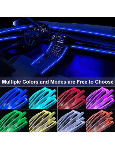 Luces LED de tira QVEVDACAR 5 en 1 RGB para coche 599.4 cm
