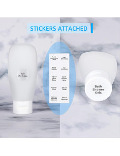 Juego de Botellas de Viaje Cratisan 4 Piezas 60ml Aprobadas TSA 2