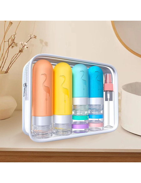 Set de 20 Botellas de Viaje Vipop Silicona A prueba de Fugas