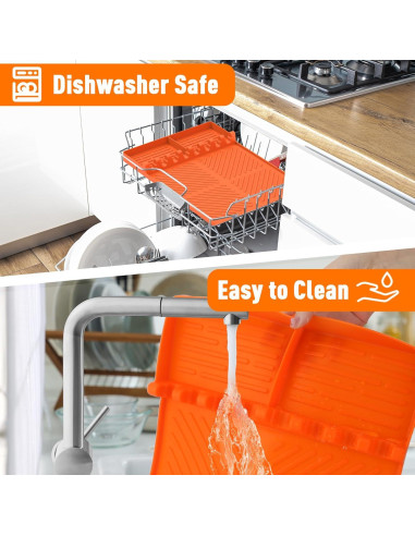 Alfombrilla de Silicona para Parrilla Blackstone Naranja 40x29 cm