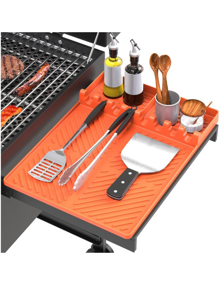 Alfombrilla de Silicona para Parrilla Blackstone Naranja 40x29 cm