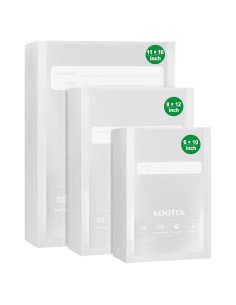 Bolsas de Sellado al Vacío Kootek 150 Pzas 11x16 8x12 6x10