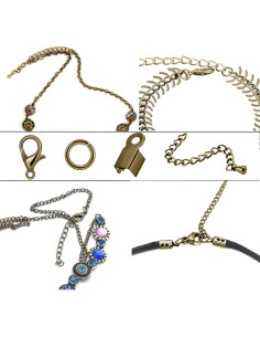 Set de 580 Accesorios para Hacer Joyas LAPOHI Bronce 2