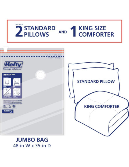 Bolsas de Almacenamiento al Vacío Hefty Shrink-Pak Jumbo - 3 Unidades