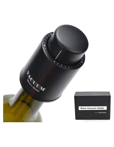 2 Tapones de Vacío para Botellas de Vino Sunwuun - Conservador Reutilizable