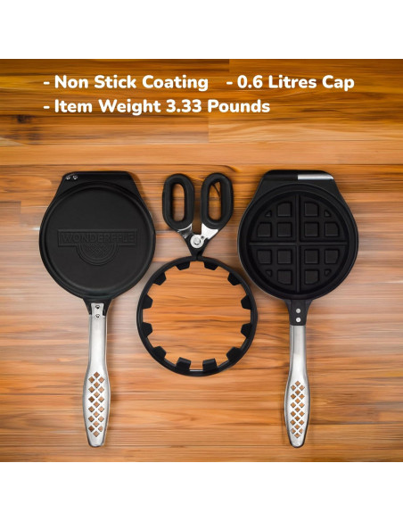 Plancha de Waffles Rellena Wonderffle 12.7 cm Antiadherente