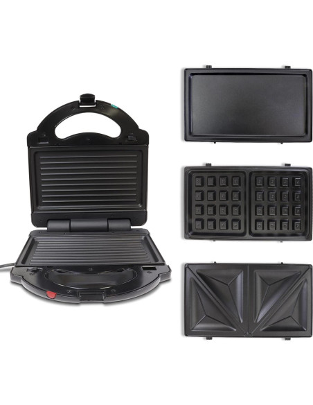 Waffle Maker Total Chef 4 en 1 - Eléctrico, Placas Removibles