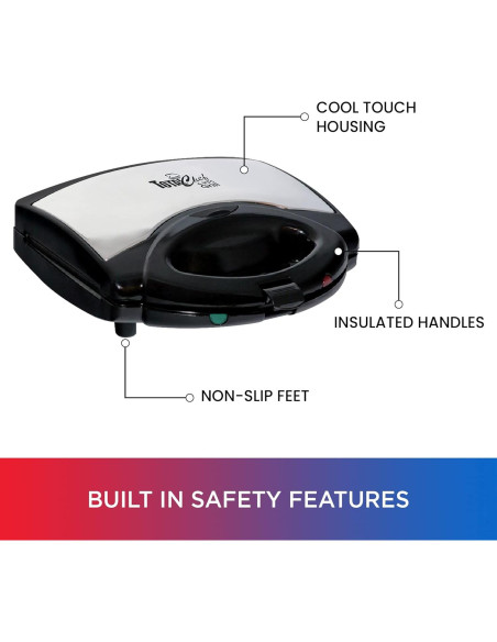 Waffle Maker Total Chef 4 en 1 - Eléctrico, Placas Removibles