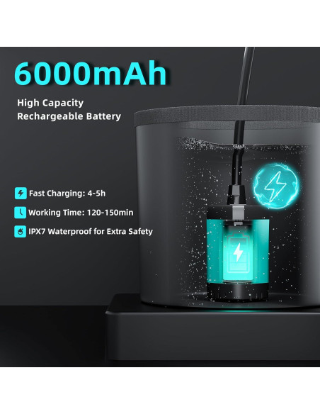 Ducha portátil Moriko YT-100w, 6000mAh, cabezal filtrado