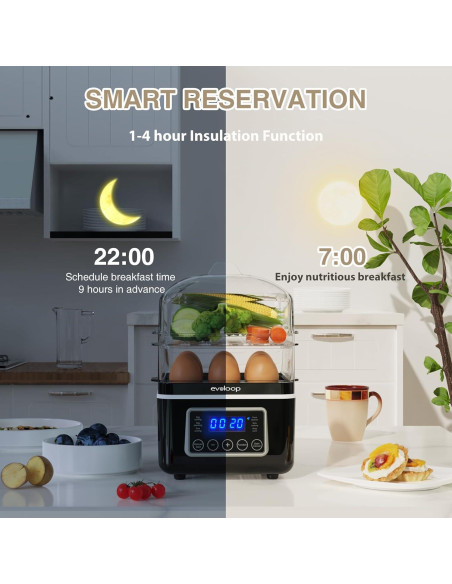 Vaporera eléctrica Evoloop 4L 2 niveles con apagado automático