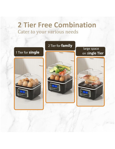 Vaporera eléctrica Evoloop 4L 2 niveles con apagado automático