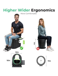 Inodoro Portátil Sckee Plegable 14" para Camping y Viajes 2