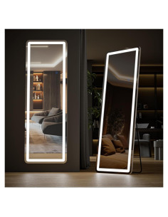 Espejo de pie iluminado Sweetcrispy 162x53 cm LED 3 colores