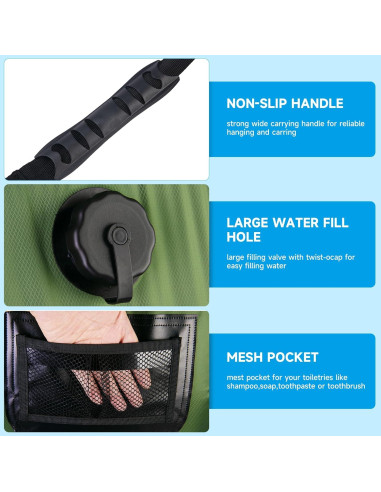 Bolsa de Ducha Solar FENSAN 20L Portátil para Camping