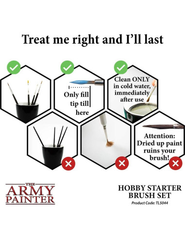 Conjunto de Pinceles The Army Painter - 3 Pinceles Acrílicos