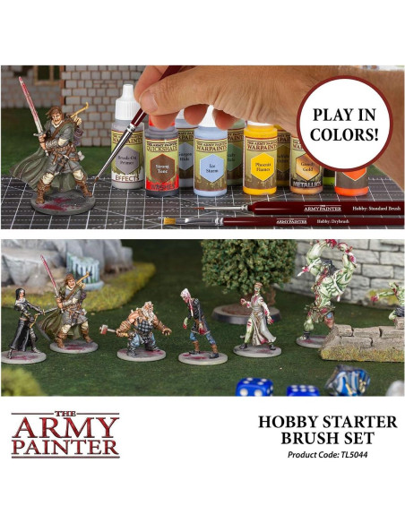 Conjunto de Pinceles The Army Painter - 3 Pinceles Acrílicos