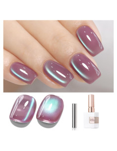 Gel de Uñas Ojo de Gato Doble Ritmo 15ml Purpura Ciruela