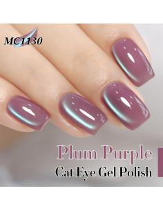 Gel de Uñas Ojo de Gato Doble Ritmo 15ml Purpura Ciruela 2