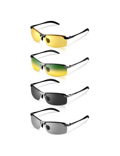 Gafas de Sol Polarizadas Flutesan UV para Conducción Nocturna