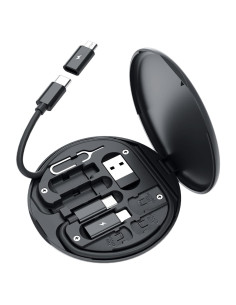 Kit Adaptador USB C OTG HLH 9 en 1 Carga y Datos Negro