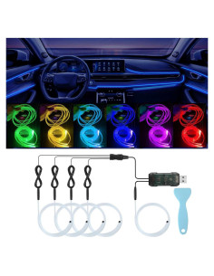 Luces LED de Tira YUGUANG para Interiores de Coche 5 en 1
