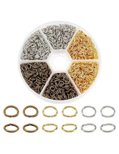 Anillas Abiertas Ovaladas PH PandaHall 2550 Pcs Hierro 5.5x4mm